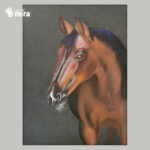 Cheval aux pastels secs