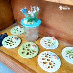 Supports à fleurs pour pot de confiture, en céramique
