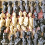 Groupe personnages. Terre cuite.